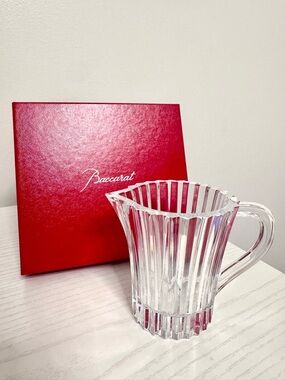 Baccarat Mille Nuits Creamer Clear Crystal Milk Pitcher, Made in France, New